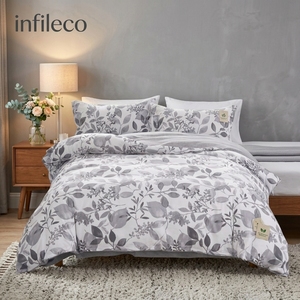 Bộ ga trải giường <span class=keywords><strong>cotton</strong></span> dệt hiện đại gấp gọn 40S, chất liệu thân thiện với da, dành cho trẻ sơ sinh, cỡ King, 250TC, dùng cho phòng ngủ gia đình - Product Image 1