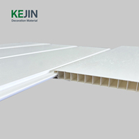 Panneau de plafond en PVC blanc imperméable de haute qualité, panneau de plafond en PVC à 2 rainures, utilisation en salle de bain