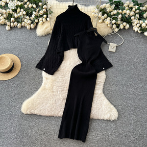 Áo thun dệt kim cổ cao lỏng lẻo và giản dị với áo vest không tay phù hợp làm lớp bên trong và váy. - Product Image 2