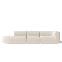 Ensemble de canapés modulaires FERLY, canapé sectionnel en velours de luxe avec chaise longue, meubles de salon