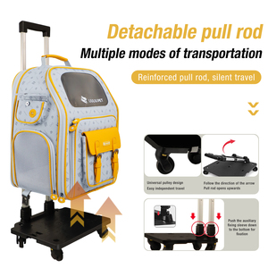 <span class=keywords><strong>Zaino</strong></span> Trasportino 2-in-1 Espandibile in Nylon per Animali Domestici con Ruote, Chiusura a Cerniera, Traspirante, Grande Capacità, OEM ODM per <span class=keywords><strong>Cani</strong></span> e Gatti - Product Image 4