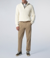 Service de broderie de logo personnalisé, fermeture éclair métallique sur mesure, pull à col montant mi-zippé en laine mélangée épaisse pour homme, pour un luxe discret