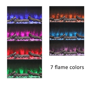 Chimeneas-insertos <span class=keywords><strong>de</strong></span> pared con llama LED 3D, <span class=keywords><strong>chimenea</strong></span> eléctrica <span class=keywords><strong>de</strong></span> hierro fundido, moderna, interior, fuego empotrado <span class=keywords><strong>de</strong></span> 50 pulgadas, 0,5-8H - Product Image 2