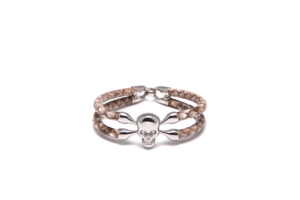 Pulsera de Lujo Premium con Calavera en Acero Inoxidable 316L, Chapada en Oro, Unisex, Joyería de Moda <span class=keywords><strong>VIYA</strong></span> - Product Image 6