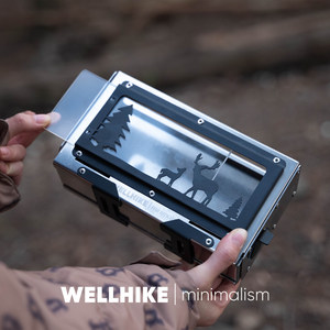 Réchaud de table miniature WELLHIKE pour le <span class=keywords><strong>camping</strong></span> en plein air, permettant de contempler les flammes, réchaud à charbon portable et pliable pour faire bouillir de l'eau - Product Image 6