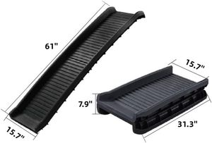 Escalera Plegable Portátil de Plástico para Mascotas, Rampa de Carga para Automóvil, Escalones para Mascotas con Superficie Antideslizante, Escalones Plegables para Perros Grandes para Viajes y Campamentos - Product Image 3