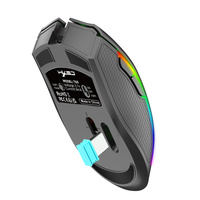 Souris de jeu sans fil silencieuse HXSJ T69 ergonomique portable 2.4G RGB, suivi optique pour ordinateur portable, orientation main droite, en stock 125HZ