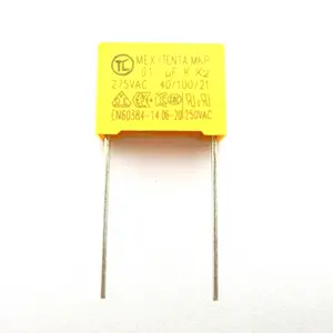 Condensador de película de poliéster, 7,5mm, 310v, X2, 104K, mkp, 0,1 uf, 275vac, polipropileno, 100nf, mpx, x2, 104