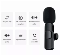 Microphones cravate sans fil à vente chaude pour l'enregistrement de courtes vidéos, microphone rechargeable pour diffusion en direct
