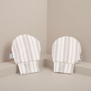 OEKO-TEX 100% coton biologique bébé mitaines Style décontracté lisse tricoté coton nouveau-né bébé gants - Product Image 3