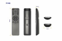 Télécommande intelligente personnalisée pour téléviseur, 16 boutons, commande vocale BLE, OEM, code IR personnalisé, Android, code fixe, pile AAA