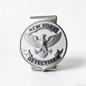 Cartera Personalizada de Aleación de Zinc con Esmalte Suave, Diseño de Águila Detective de Nueva York, con Grabado de Recuerdo para Halloween y el Día Nacional - Product Image 2