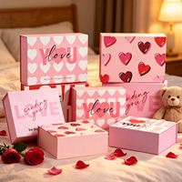 Boîte cadeau en carton pliable en forme de cœur pour la Saint-Valentin, pour parfums et cosmétiques, boîte vide, fabricant, vente en gros transfrontalière