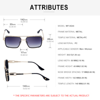 Lunettes de Soleil Homme Partagas Style Steampunk Punk Vintage Rétro Monture Métal Double Pont Protection UV