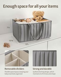 Organizador de Pañales para Bebé, Bolsa de Almacenamiento para Guardería, para Artículos Esenciales de Recién Nacido y Estación de Cambio de Pañales - Product Image 2
