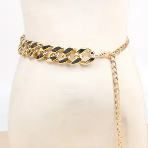 Chunky Waist Chain Belt Gold Silver Adjustable Waist Chain Jeans Waistband Body Belly Chain Belts for Women Girls