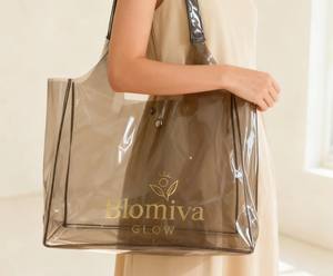 Custom logo Large Clear Plastic PVC Shoulder Crossbody <strong>Travel</strong> Tote Bag Candy Color Transparent Jelly Shopping Bags for Beach - Product Image 2
