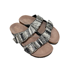 Factory Supply Printed Two Strap Sandals Soft Summer <b>Slides</b> - Product Image 4