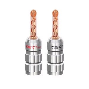 HIFI Haut-Parleur Fiche Banane Connecteur Rouge Cuivre Banane <span class=keywords><strong>Jack</strong></span> Mâle <span class=keywords><strong>Prise</strong></span> Vis <span class=keywords><strong>Fil</strong></span> <span class=keywords><strong>Adaptateur</strong></span> Pour Audio Vidéo Câble Connecteur - Product Image 4