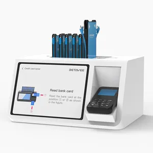 محطة باور بانك مشتركة محمولة للاستئجار في المطاعم مع نقطة بيع ونظام الاتصال قريب المدى