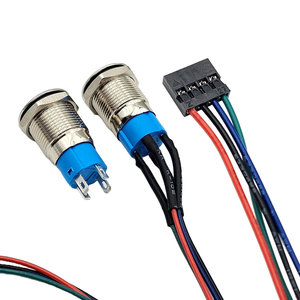 Maßgefertigter Elektronischer Schalter LED-Licht Computer DuPont Momentaner Metall-Druckknopfschalter mit Kabelbaum - Product Image 4