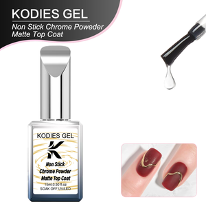 KODIES GEL Polvo cromado mate capa superior antiadherente <span class=keywords><strong>Topgel</strong></span> mate ruso sin HEMA/TPO Capa superior mate a prueba de cromo Man - Product Image 1