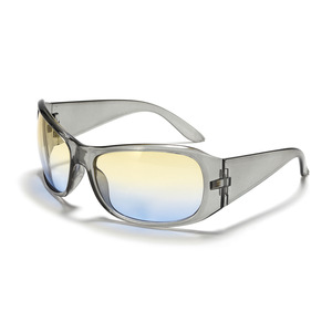 Y2090 moda al aire libre grandes marcos Y2K sombras logotipo personalizado <span class=keywords><strong>de</strong></span> gran tamaño futurista PC <span class=keywords><strong>gafas</strong></span> <span class=keywords><strong>de</strong></span> <span class=keywords><strong>sol</strong></span> para Mujeres Hombres - Product Image 1