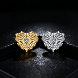 เสื้อหัวใจ CZ ASTM F136หูไทเทเนียมแบบเกลียวด้านบน16G สุดโรแมนติก - Product Image 3