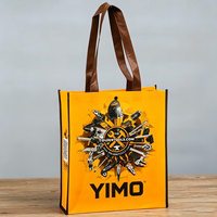Sacs fourre-tout en PP non tissé YIMO, couleur dessin animé, imprimés par transfert thermique, avec fermeture à bouton de sécurité, logo personnalisé, pour aliments, lait, gâteaux