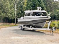 Yacht sportif en aluminium de 9 m (30 pieds) avec cabine, bateau de pêche rapide, 35-40 nœuds, capacité de 8 passagers, à vendre