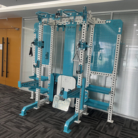 Equipo de Fitness Multifuncional con Polea de Tracción, Cable Crossover y Máquina Smith con Ángulo Ajustable