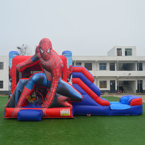 Casa <span class=keywords><strong>de</strong></span> rebote inflable <span class=keywords><strong>de</strong></span> PVC comercial <span class=keywords><strong>Spiderman</strong></span> Moonwalk Jumping Castle con tobogán incluye soplador-Gorila al aire libre para la venta - Product Image 5