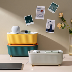 USB cavo di gestione del cavo scatola di stoccaggio flessibile e pieghevole Desktop Organizer per la presa di memoria - Product Image 6