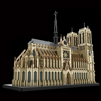 Reobrix mainan balok bangunan dewasa, set mainan blok bangunan dewasa untuk anak-anak, mainan Kota Notre Dame De Paris, baru, MOC Idea 66016
