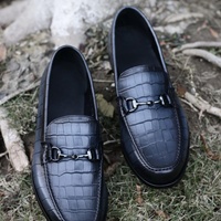 Mocassins de Cérémonie et de Bureau OME Langdo sur Mesure pour Hommes, en Cuir Imperméable et Respirant, à Motif Écossais