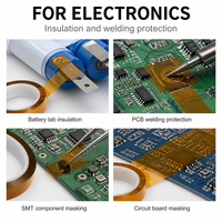 Ruban antistatique ESD en polyimide 33m, résistant aux hautes températures 260°C, adhésif silicone, masquage de soudure PCB, personnalisé OEM