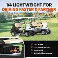 Batterie de chariot de golf LiTime 38,4 V 100 Ah LiFePO4, décharge 2C, batterie au lithium pour Club Car EZGO ICON Yamaha