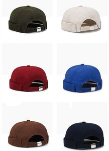 Casquette Docker Unisexe en Coton à Bord Roulé pour Hommes, Style Rétro Street Dance Hip Hop, Bonnets d'Été Ronds pour Marin - Product Image 3