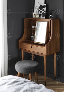 Nordic Solid Wood Dressing Table & Makeup <b>Desk</b>-Vintage Retro <b>Simple</b> Design for Adults - Product Image 3