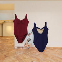 Vente en gros OEM/ODM – Justaucorps de danse en coton à manches longues et bretelles larges, coloré et personnalisé, pour filles, avec fermeture à nouer