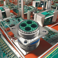 Connecteur circulaire D38999/26WC04PA pour tests de performance stricts, prise D38999, prend en charge les assemblages de câbles personnalisés