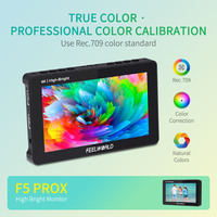Moniteur d'appareil photo FEELWORLD F5 PROX OEM 5,5 pouces 1600 nit, écran tactile lisible en plein soleil, moniteur de terrain pour DSLR, logo personnalisé