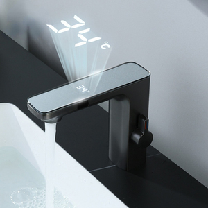 Deck Mount Smart LCD Daul <strong>Sensor</strong> Bathroom Basin <strong>Faucet</strong> <strong>Automatic</strong> Temperature Digital Display Brass Touchless <strong>Faucet</strong> - Product Image 3