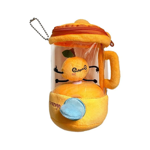 Tanaka Rotating Banana Juicer Plush <b>Toy</b> PP Cotton Filling Stress Relief Mesh Lining Washed Finish Drawstring Pendant Fruit Doll - Product Image 1