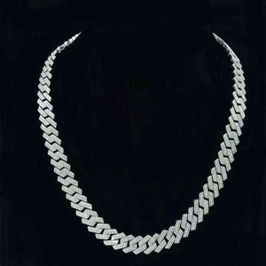Hot Sale 925 <b>Silver</b> 18K/14K Gold Plated <b>Cuban</b> <b>Link</b> <b>Chain</b> Necklace Moissanite Luxury Hip Hop Jewelry for Unisex India Wholesale - Product Image 4