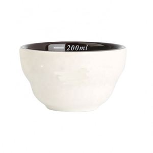 Tazas y Cuencos de Porcelana Blancos y Negros de 200 ml, Aptos para Lavavajillas, Reutilizables, para Degustación de Café - Product Image 5