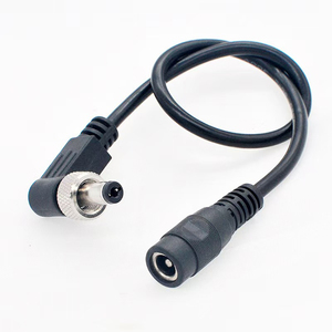 2.1x5.5 2.5 1.35 3.5 Mm Male to Female Angled Extension <b>Cable</b> 90 Degree 5.5x2.1mm 5525 DC Screw Power Charger <b>Cable</b> - Product Image 3