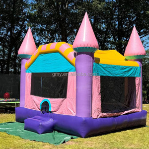 Château gonflable rose et violet pour princesse Moonwalk en PVC, trampoline gonflable à <span class=keywords><strong>vendre</strong></span> - Product Image 4