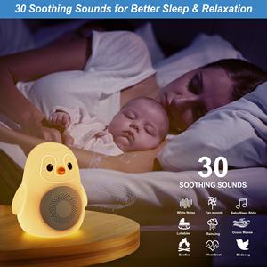 Nouvelle machine à <span class=keywords><strong>bruit</strong></span> blanc pour bébé avec lampe de veilleuse, fonctions d'enregistrement et d'entraînement au sommeil, sons apaisants et aide au sommeil - Product Image 6
