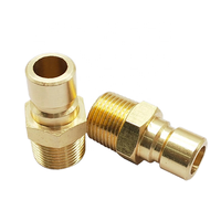 Raccord de tuyauterie hexagonal en laiton, filetage mâle, poli, forgé CNC, 1/4-1/2 BSP pour systèmes de compresseurs d'air ZTOP JZ-JEMM